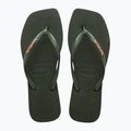 Дамски джапанки Havaianas Square Logo Metallic green olive 10