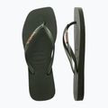 Дамски джапанки Havaianas Square Logo Metallic green olive 11