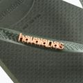 Дамски джапанки Havaianas Square Logo Metallic green olive 12
