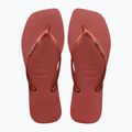 Дамски джапанки Havaianas Square Logo Metallic mahogany 10