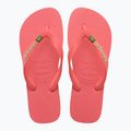 Havaianas Brasil Лого тропически коралови джапанки 4