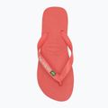 Havaianas Brasil Лого тропически коралови джапанки 5