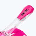 Детска целолицева маска за шнорхелинг SEAC Magica black silicone/pink 4