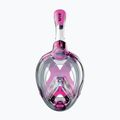 Детска целолицева маска за шнорхелинг SEAC Magica black silicone/pink 2