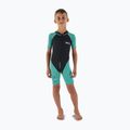 Детски неопренов костюм за плуване SEAC Dolphin Shorty 1,5 mm black/tiffany