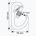 Карабинка CAMP Atom Belay Lock gun metal 5