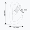 Карабинер за катерене CAMP Orbit 2Lock gun metal/orange 4