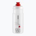 Велосипедна бутилка Elite Jet 550 ml clear/red logo