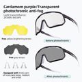 Слънчеви очила Rockbros 14210010 Photochromic purple/transparent/yellow/clear 2