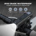 Преден велосипеден фар Rockbros 2410008003 Bike Front Light 1500 Lumen black 6