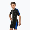 Детски неопренов костюм за плуване Cressi Lido Shorty 2 mm black/blue