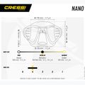 Маска за гмуркане Cressi Nano черна/черна/сребърна 5
