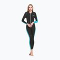 Дамски неопренов костюм за плуване Cressi Lido Monopiece 2 mm black/aquamarine 3