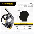 Cressi Bali маска за гмуркане с цяло лице черна/жълта 6
