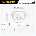 Cressi Z2 Small маска за гмуркане жълта 3
