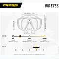Маска за гмуркане Cressi Big Eyes синя/оранжева/ясна/лазурна 3