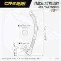 Шнорхел Cressi Itaca Ultra Dry прозрачен/аквамарин 5