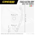 Cressi Alpha Ultra Dry прозрачен/черен/бял шнорхел 7