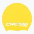 Шапка за плуване с дълга коса Cressi Loira жълто/бяло