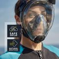 Цялолицева маска за шнорхелинг Cressi Komodo Full Face white/black 12