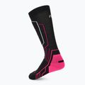 Дамски скиорски чорапи Mico Medium Weight Warm Control Ski nero/fucsia fluorescente 2