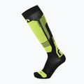 Скиорски чорапи Mico Light Weight Superthermo Natural Merino Ski nero giallo fluo