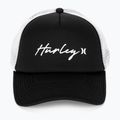 Дамска бейзболна шапка Hurley Icon Script Trucker black/white 2