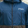 Мъжко яке за колоездене Northwave Easy Out Softshell тъмно синьо / горско зелено 9