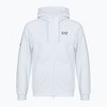 Мъжки суитшърт Emporio Armani EA7 Train Logo Series Extended Logo Hoodie Fz white / black