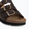 Дамски чехли Scholl Rio Wedge Ad Med dark brown 7