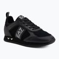 Обувки EA7 Emporio Armani Black & White Suede triple black micropunch
