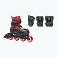 Детски ролери с протектори Rollerblade Fury Combo Jr black/red