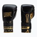 Боксови ръкавици Leone Dna в черно и златно GN220