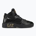 Обувки EA7 Emporio Armani Basket Mid triple black/gold 2