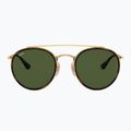Слънчеви очила Ray-Ban Round Double Bridge arista gold/green g-15 2