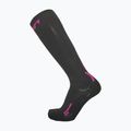 Дамски скиорски чорапи UYN Ski One Pure Snow black/pink