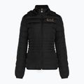Дамско яке EA7 Emporio Armani Train Core Lady Eco Down Hoodie black/logo light gold