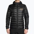 Мъжко яке EA7 Emporio Armani Train Core ID Down Light Hoodie black/gold logo