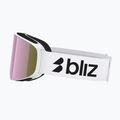 Скиорски очила Bliz Flow matte white/smoke/pink 4