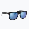 Детски слънчеви очила Ray-Ban Justin matt rubber black/blue mirror