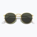 Слънчеви очила Ray-Ban Round Metal gold/green g-15 3