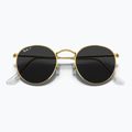 Слънчеви очила Ray-Ban Round Metal gold/black polarized 3