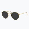 Слънчеви очила Ray-Ban Round Metal gold/black polarized 4