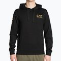 Мъжки суитшърт EA7 Emporio Armani Train Logo Series Hoodie Extended Logo Coft black/gold logo