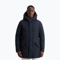 Мъжка парка Woolrich Polar с висока яка melton blue