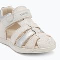 Детски сандали Geox Macchia в бяло/сребристо 7