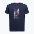 Мъжка тениска за катерене La Sportiva Solution night sky/mountain red