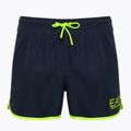 Мъжки шорти за плуване EA7 Emporio Armani Water Sports Core Piping blu navy/fluo lime