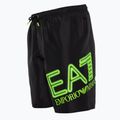 Мъжки шорти за плуване EA7 Emporio Armani Water Sport Logo Bermuda nero/fluo lime 3