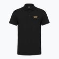 Мъжка тениска EA7 Emporio Armani Core Identity Polo black / gold logo